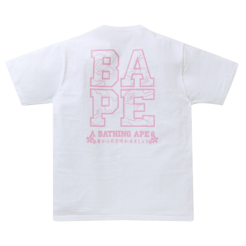 A BATHING APE® BAPE Sakura Photo Ape Head Tee 'White' outlook