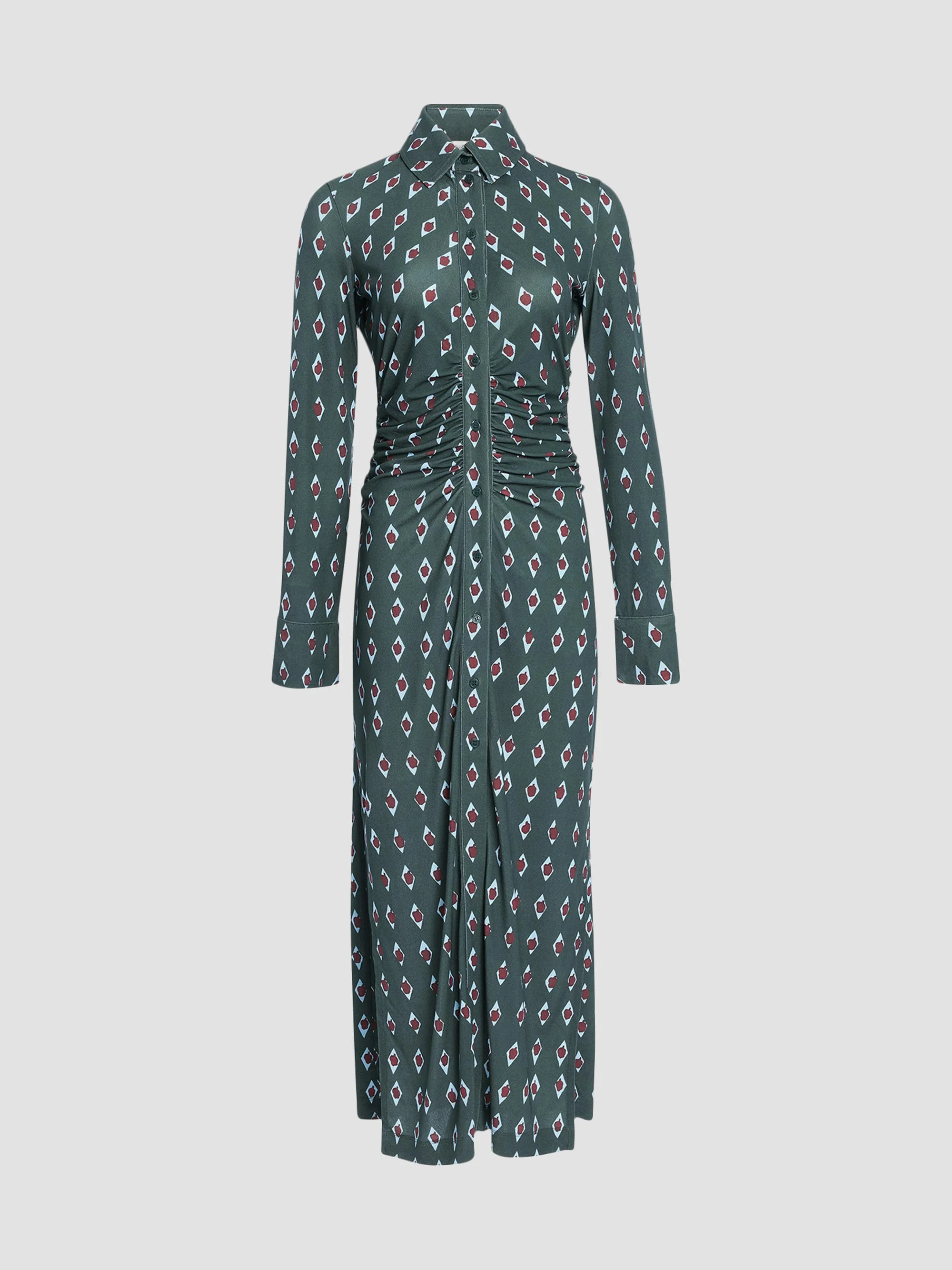 Women's Claudia Printed Midi Dress - Hunter Diamond - 1