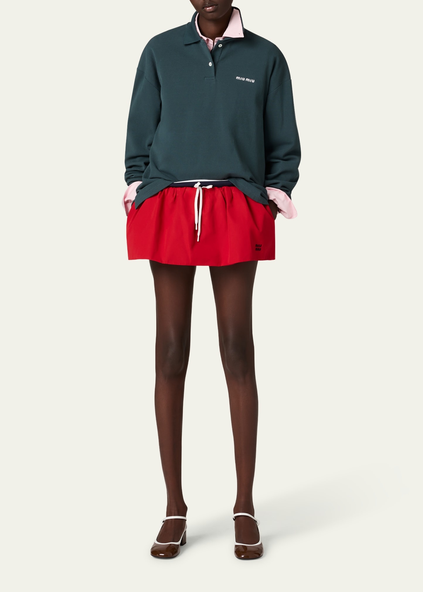 Oversized Pique Polo Shirt - 2