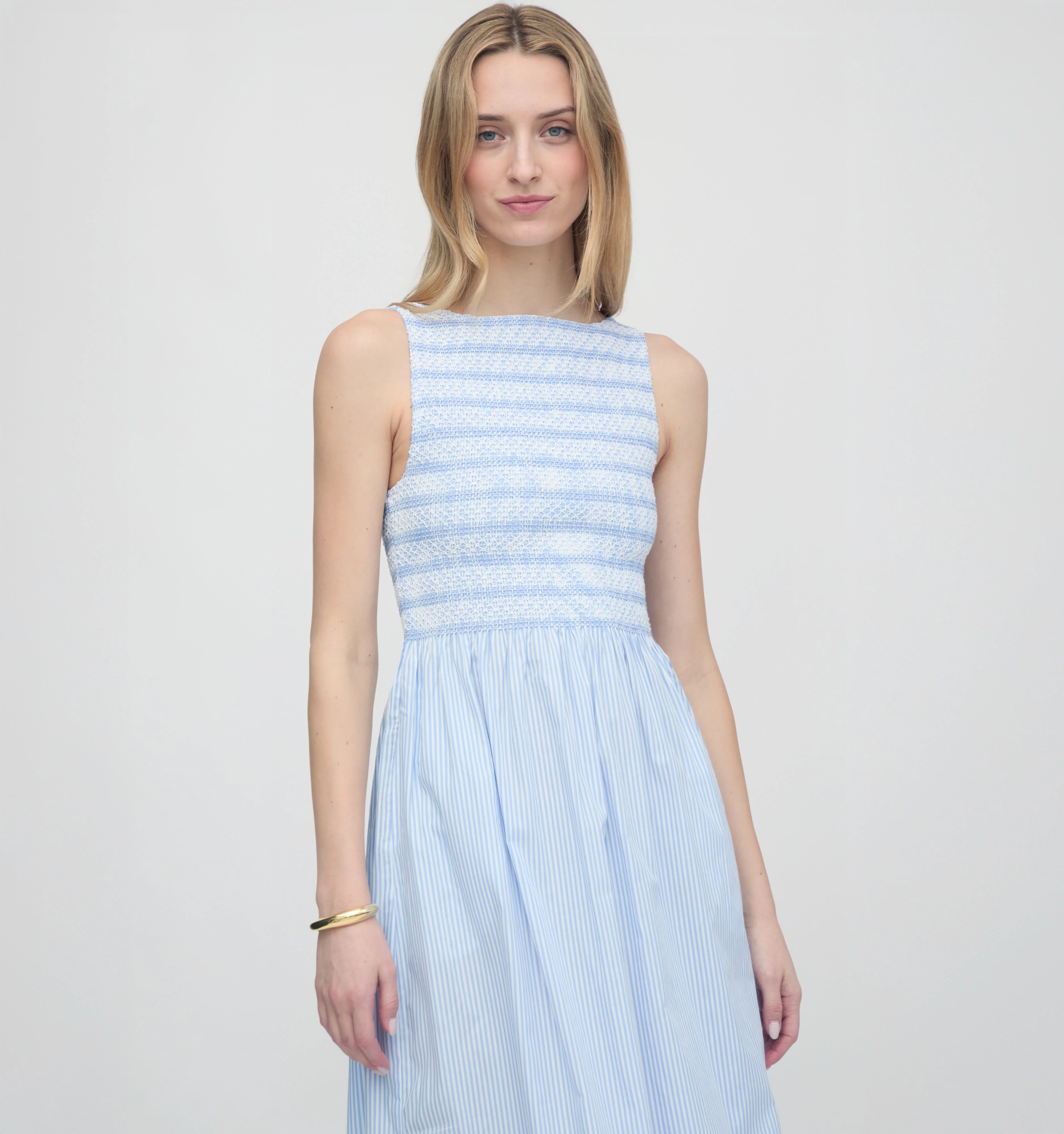 The Cosima Nap Dress - Blue/White Stripe - 1