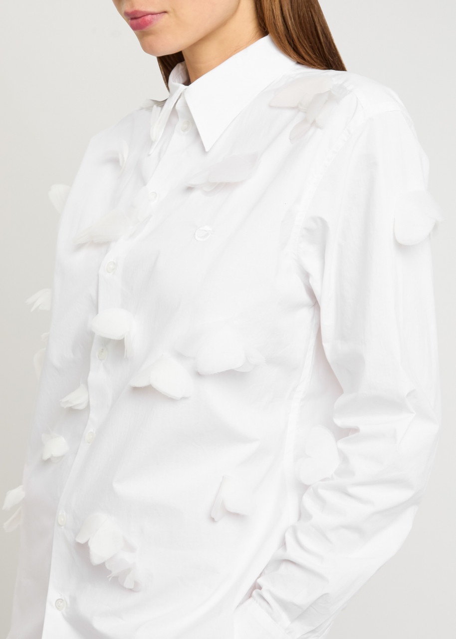 Coperni Organza Butterfly Cotton-poplin Shirt - 5