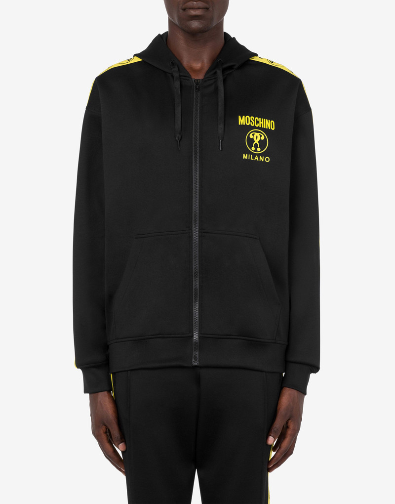 Moschino DOUBLE QUESTION MARK ZIPPED TECHNICAL SWEATSHIRT outlook