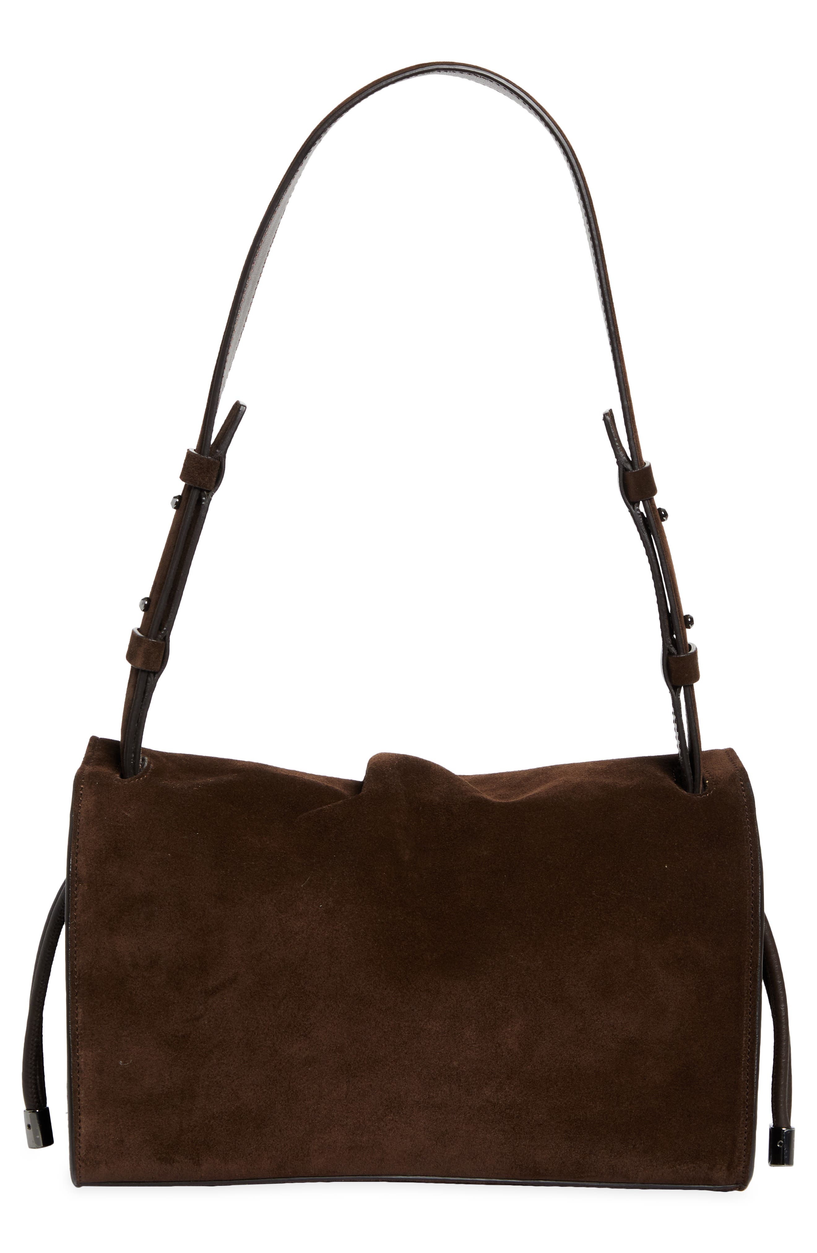 Christian Louboutin Small Baggy Suede Shoulder Bag in Cosme at Nordstrom - 4