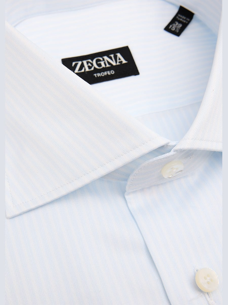 ZEGNA Men's Tonal Stripe Trofeo Cotton Dress Shirt outlook