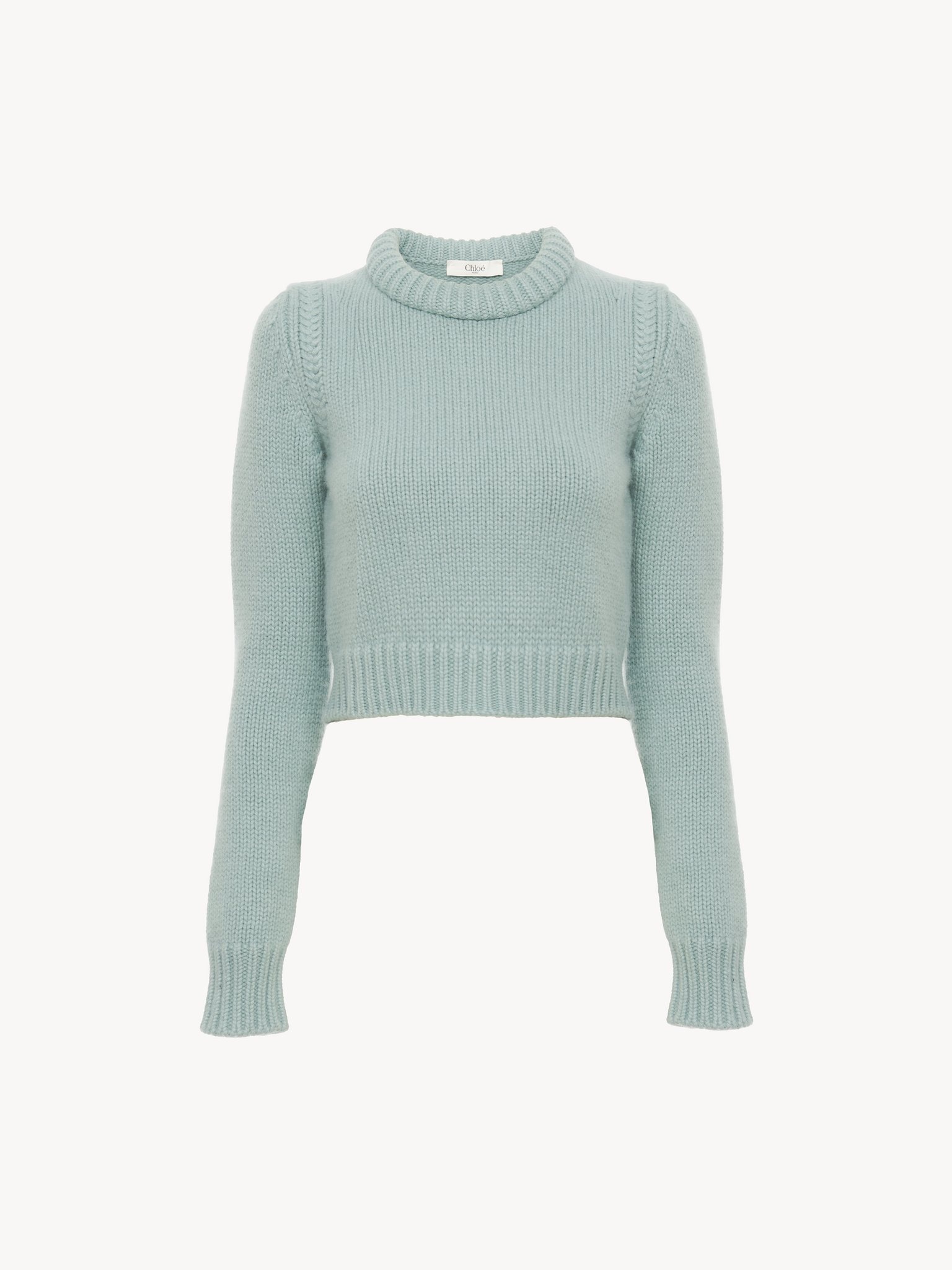 CROPPED SWEATER IN CASHMERE BLEND - 2