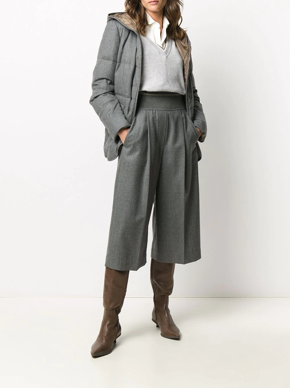 high-rise cropped trousers - 2