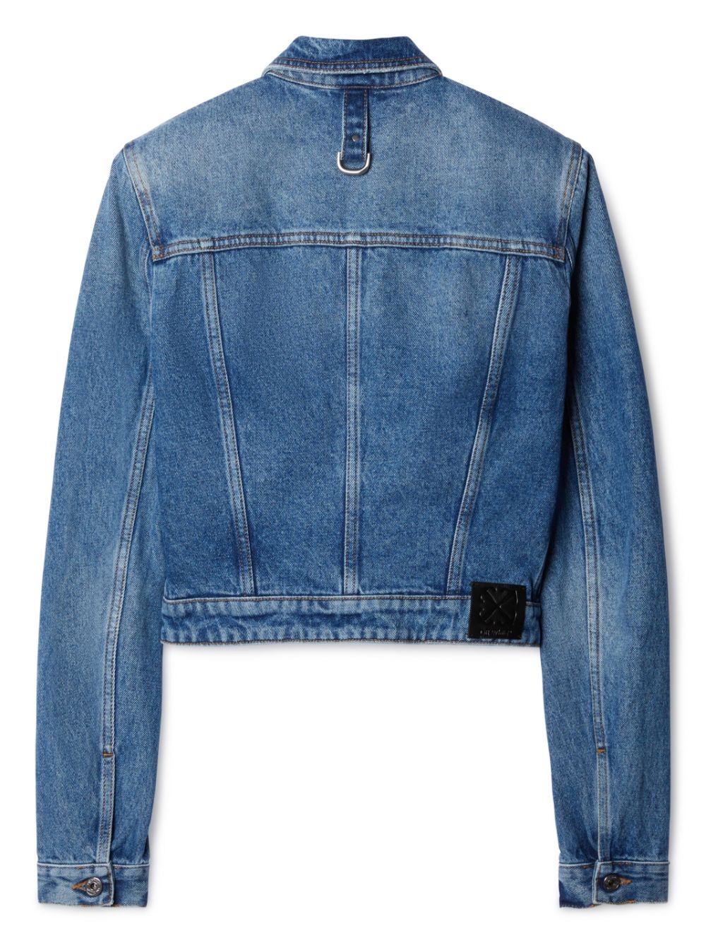 belt-detailed denim jacket - 2