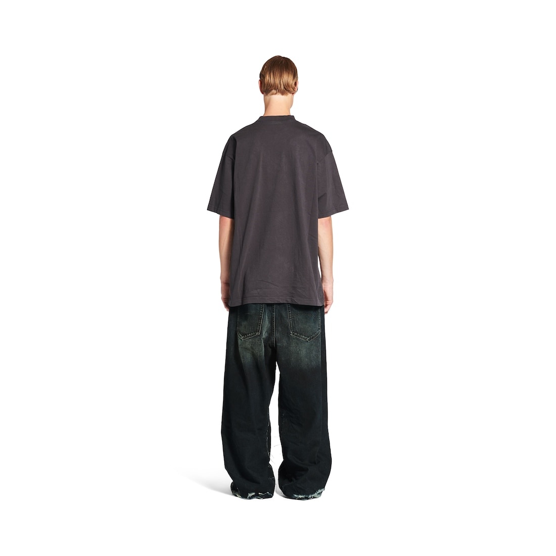 Cut-up Baggy Pants in Black - 4