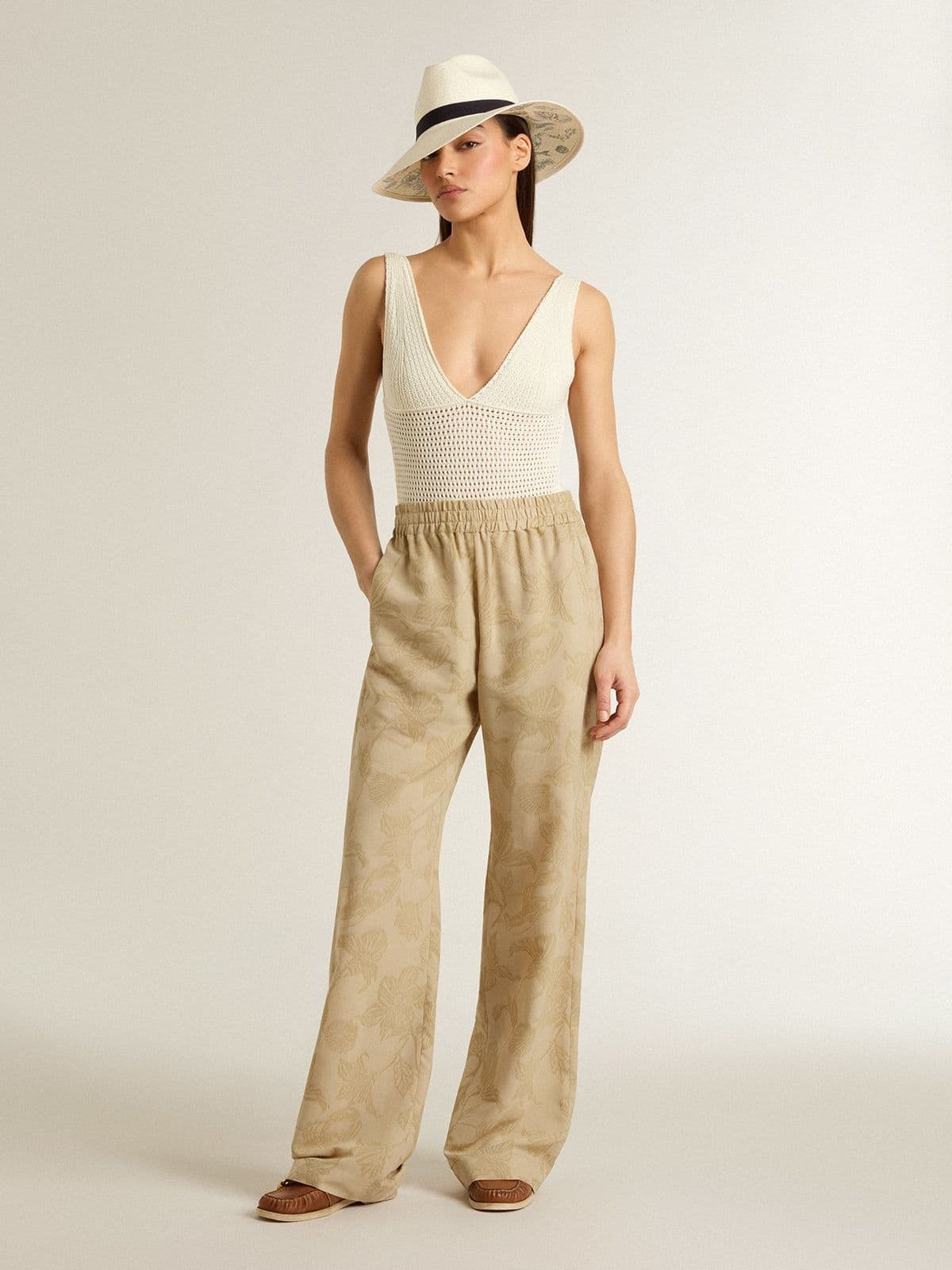Women's crochet bodysuit in white cotton - 3