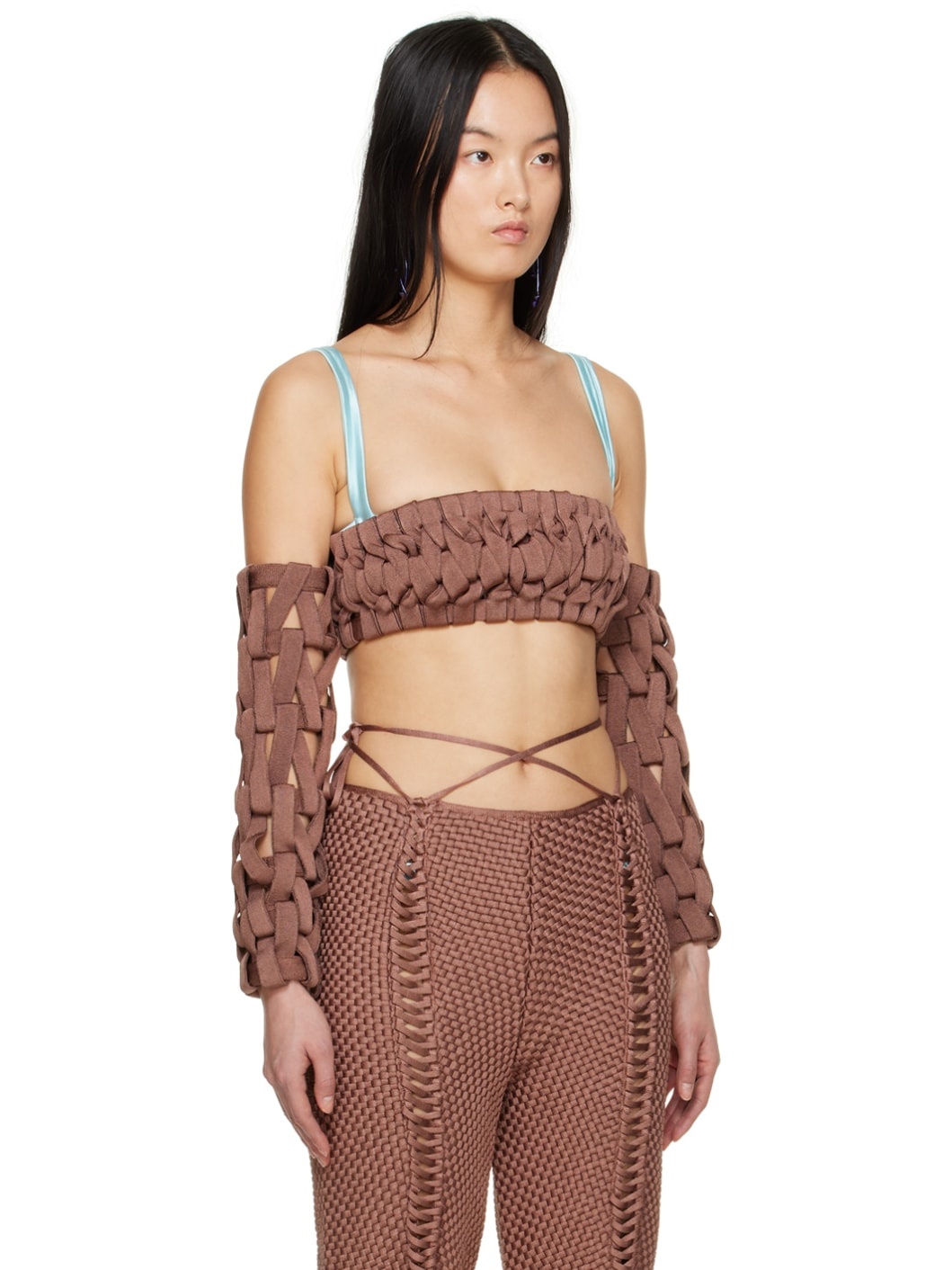 SSENSE Exclusive Brown Tube Top & Sleeve Set - 2