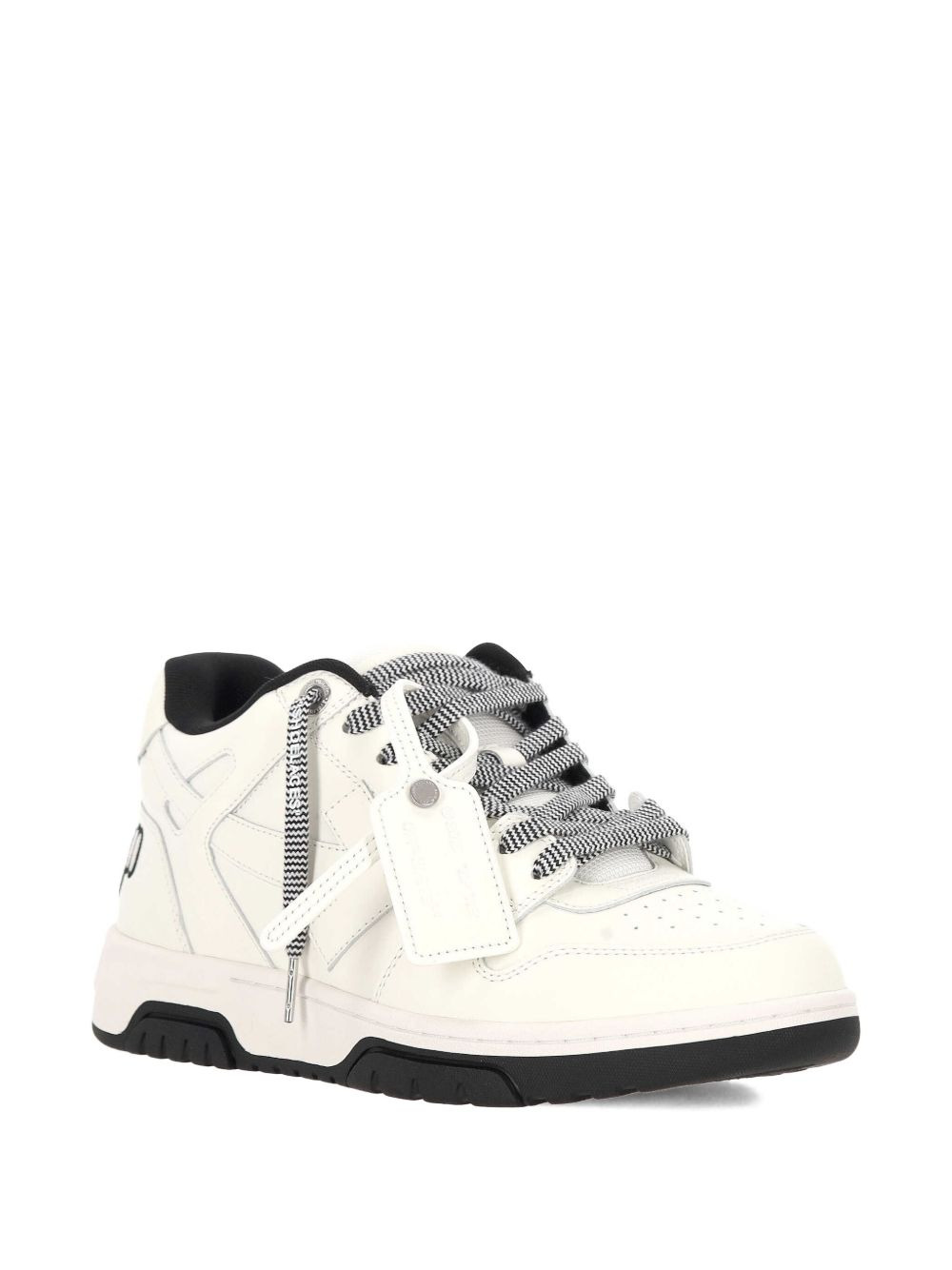 logo-detail leather sneakers - 2