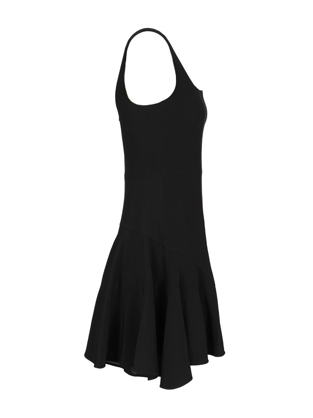 Mini Fluted Dress Dresses Black - 3