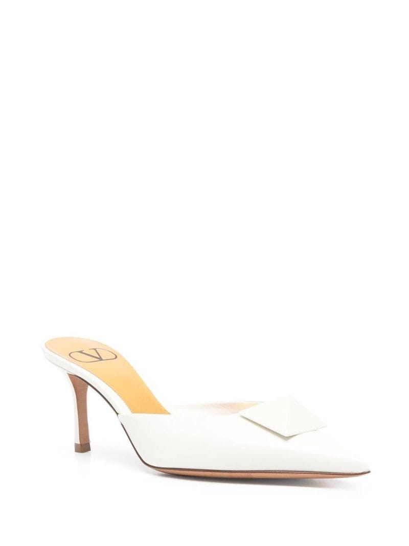 Rockstud poointed-toe mules - 2