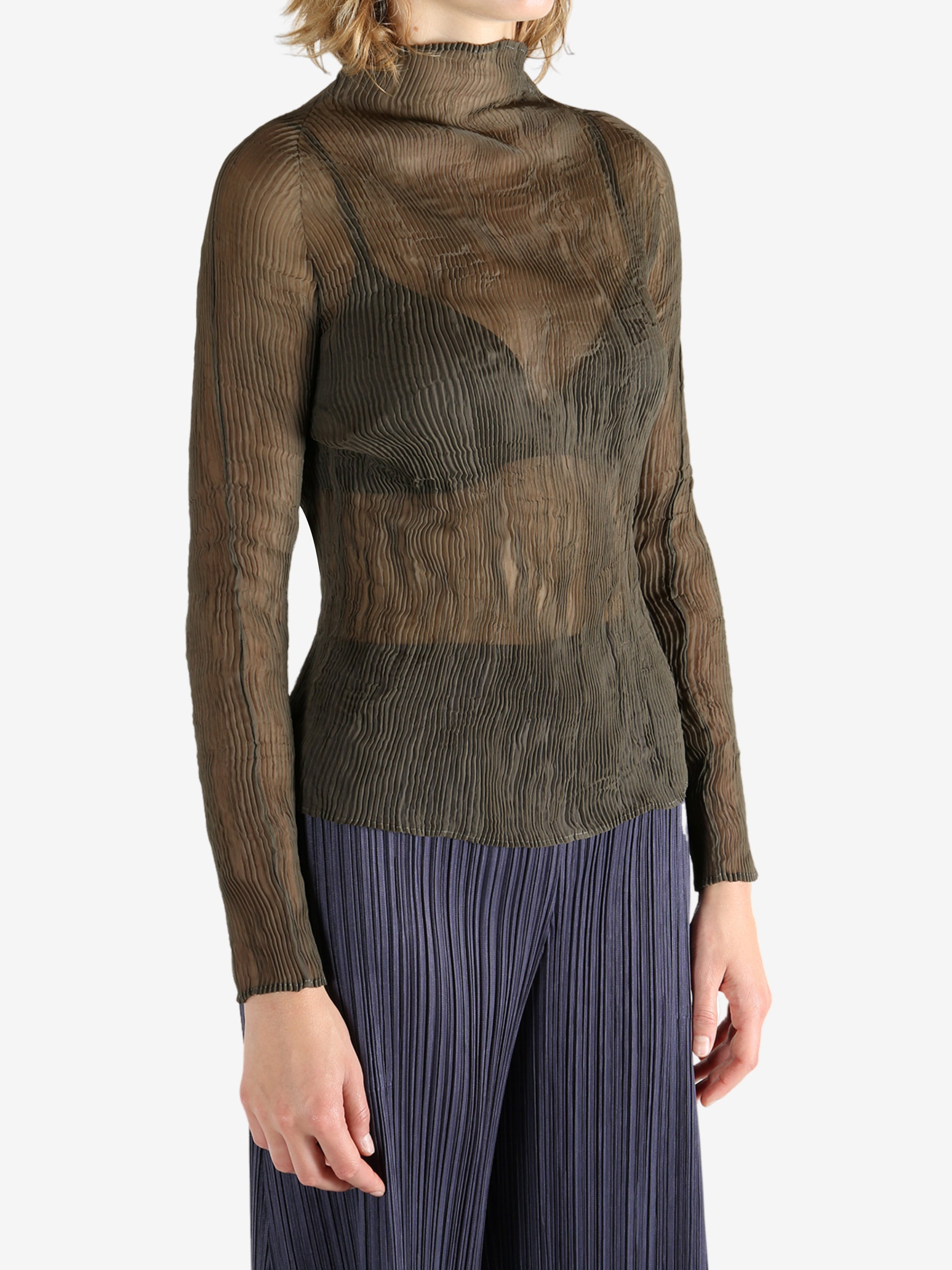 ISSEY MIYAKE - Women Chiffon Twist 1 Shirt - 2