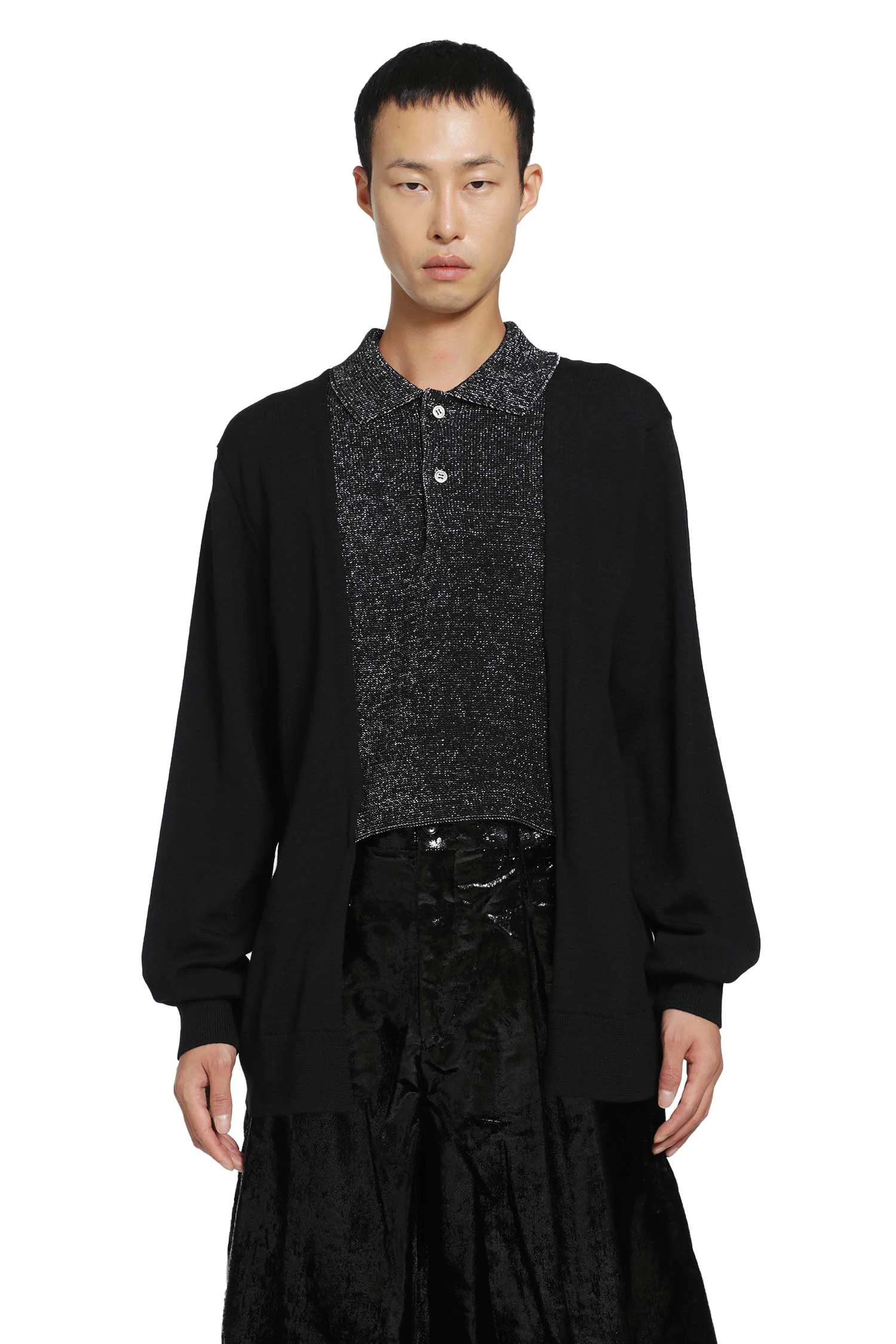 Cardigan With Polo - 1