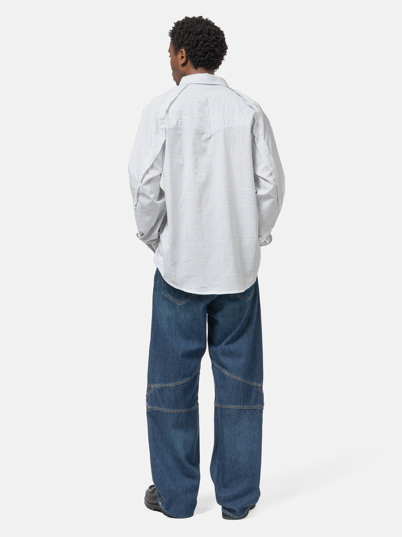 x Kiko Kostadinov Long Sleeve Shirt Lt. Grey Plaid 3