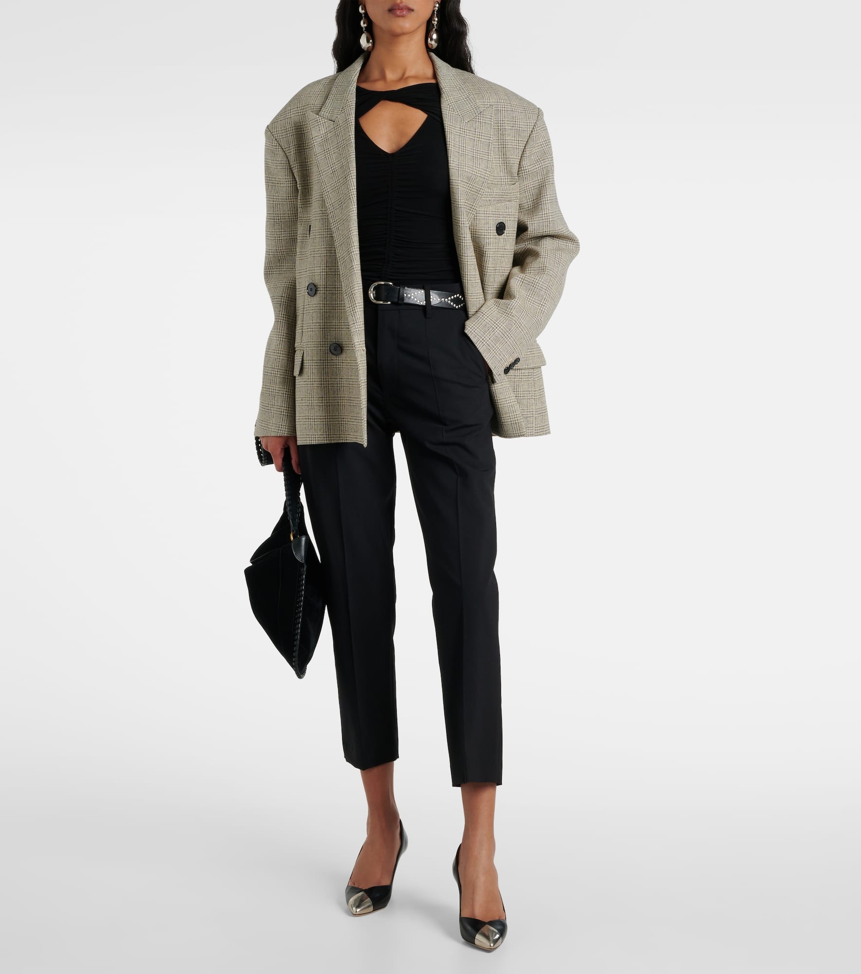 Wool-blend straight pants - 2