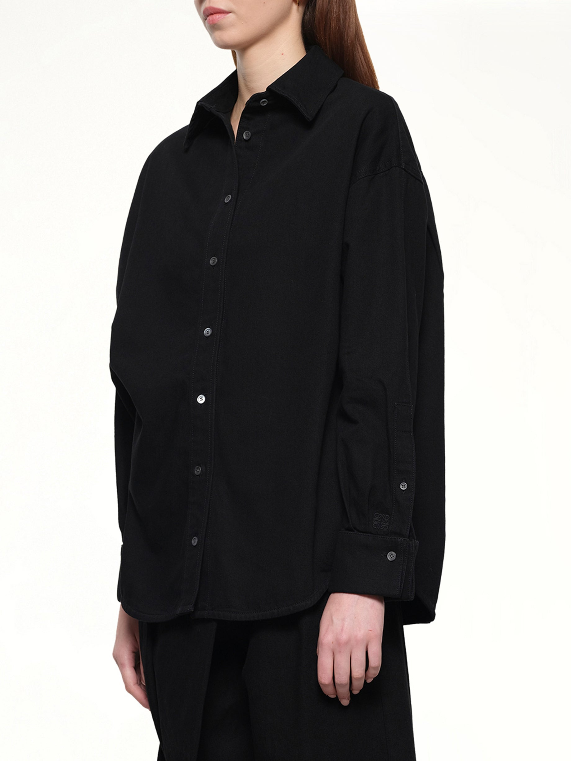 Wrap Shirt in Black - 3