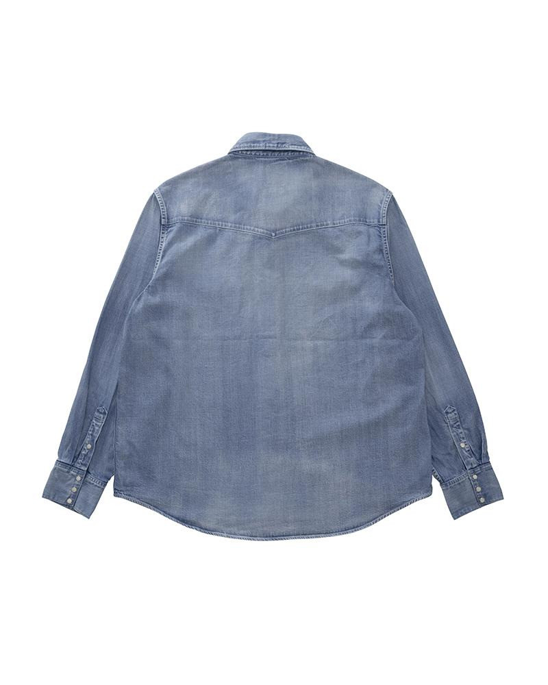 visvim SOCIAL SCULPTURE SHIRT DMGD LT.INDIGO outlook