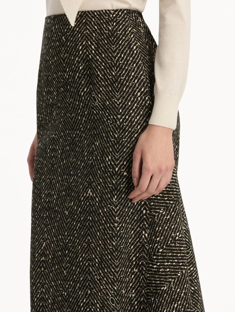 CHEVRON WOOL SKIRT 6