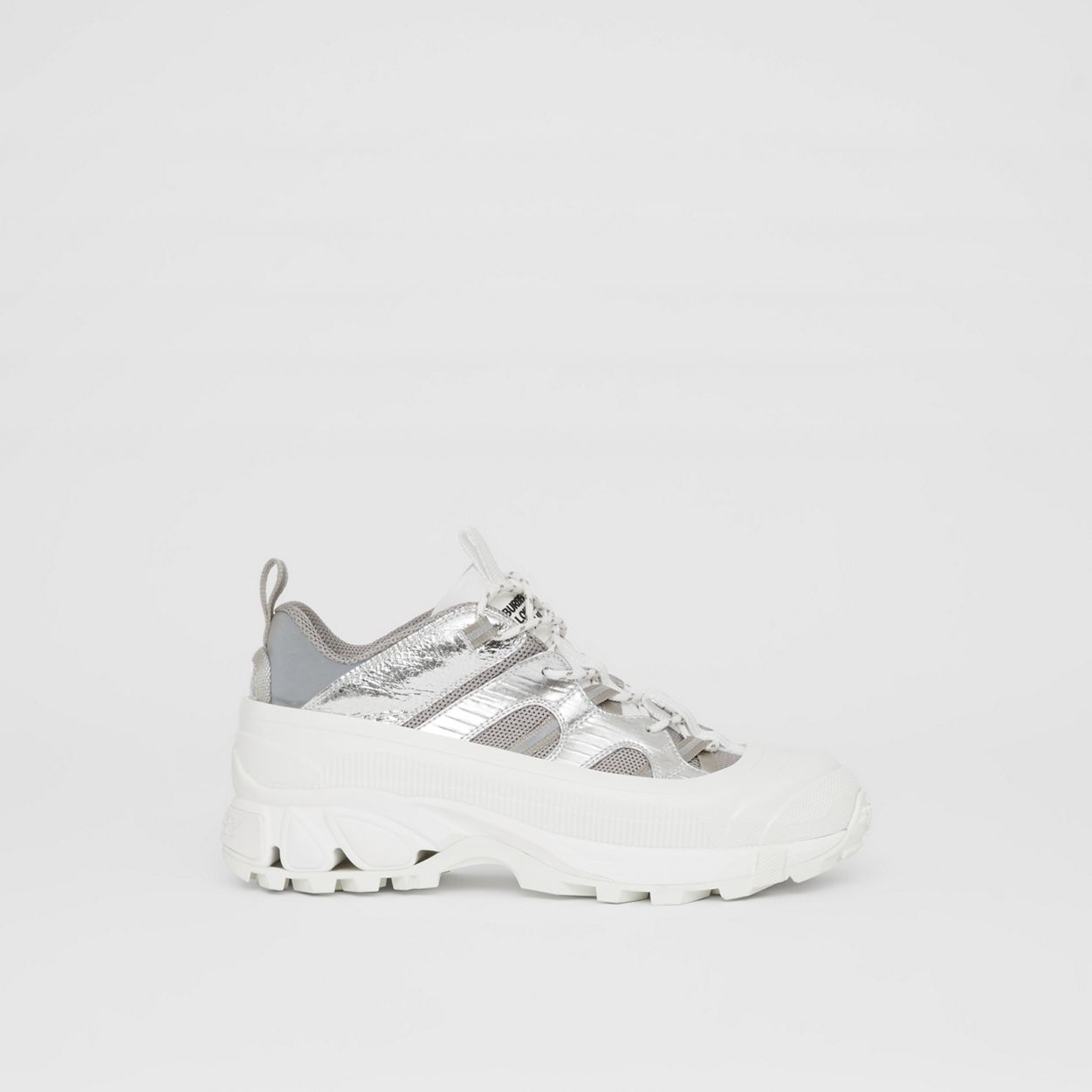 Metallic Leather, Nylon and Mesh Arthur Sneakers - 1