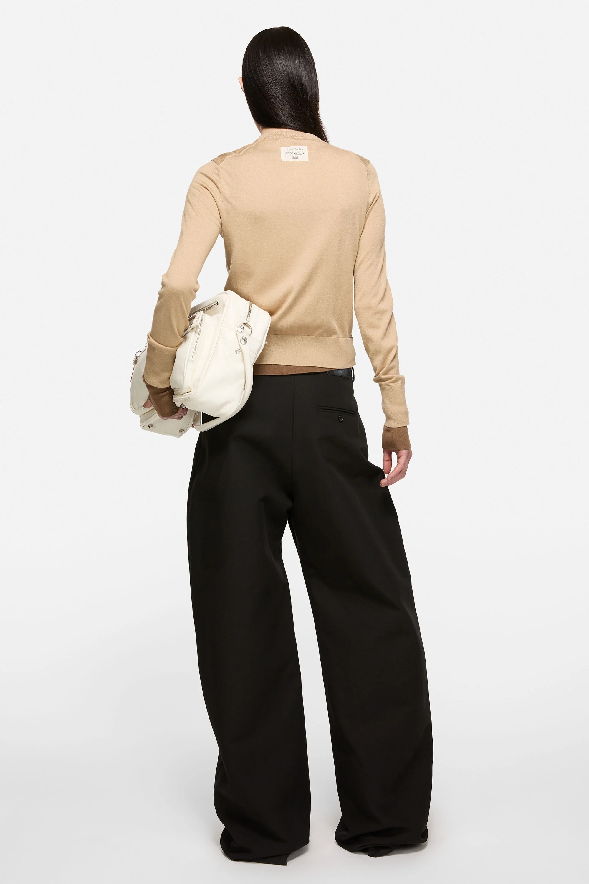 Layered silk cardigan - Sand beige - 3