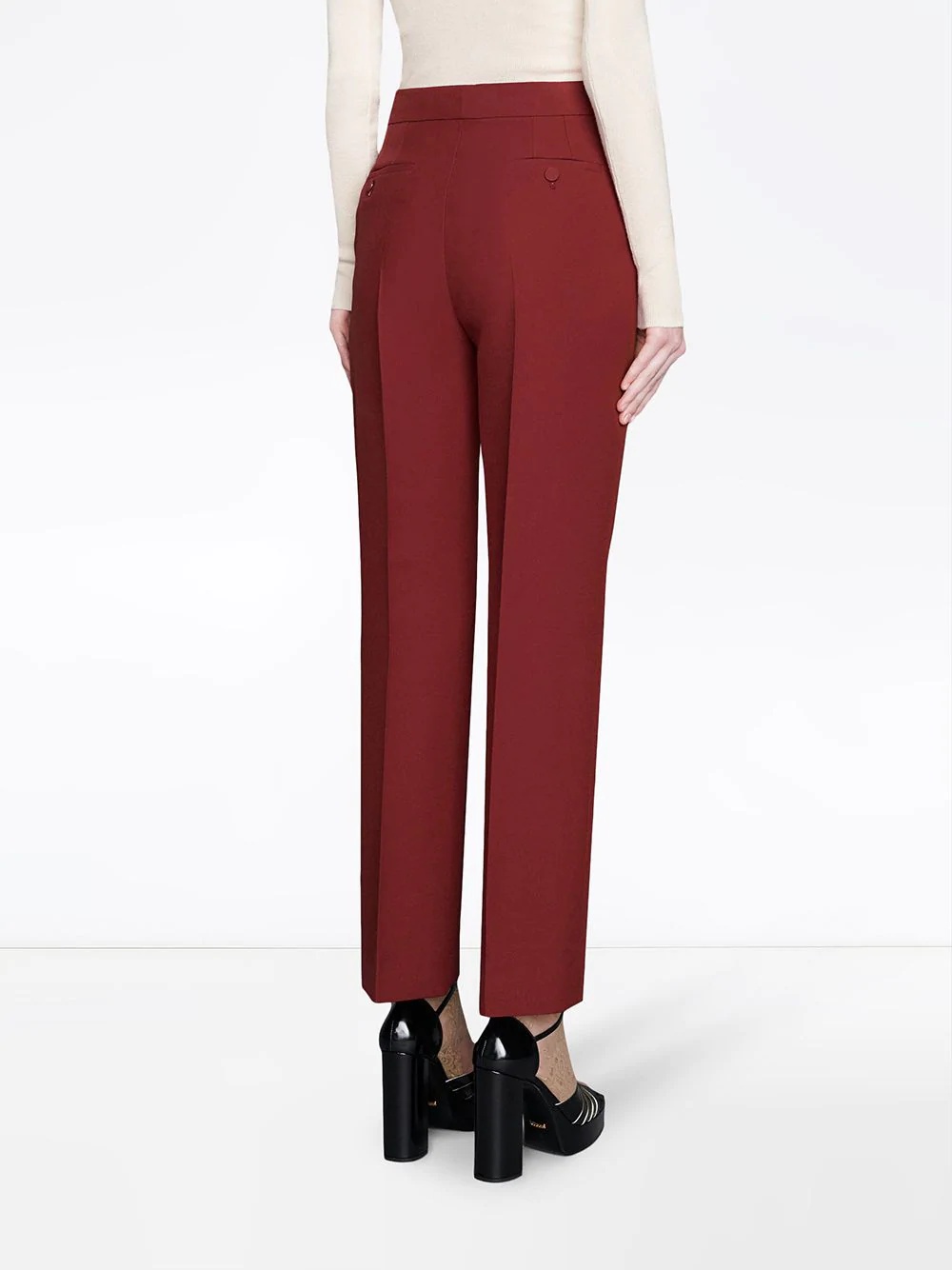 straight-leg tailored trousers - 4