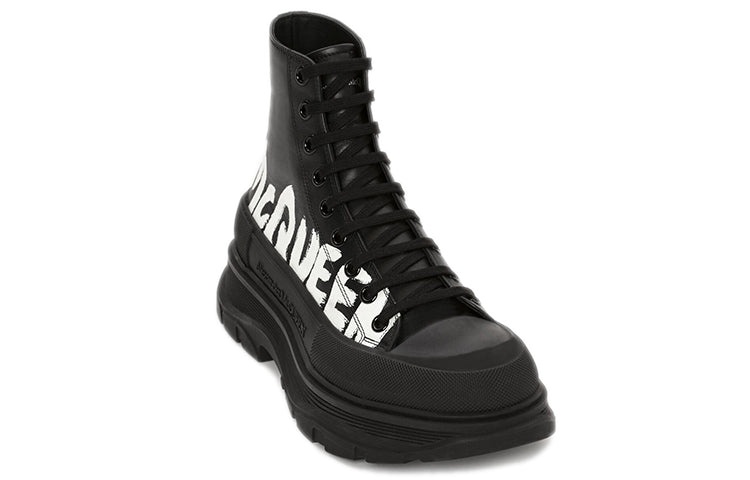Alexander McQueen Ankle Boots 'Black White' 682422WIABD1070 - 3