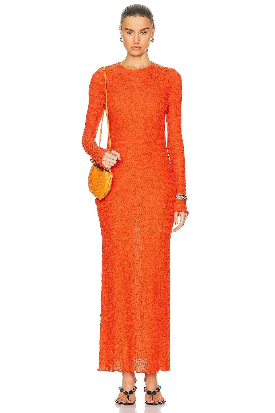 Lendi Open Back Textured Maxi Dress - 1