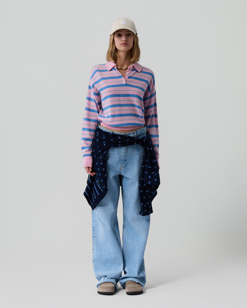 GUEST IN RESIDENCE Collegiate Stripe Polo outlook