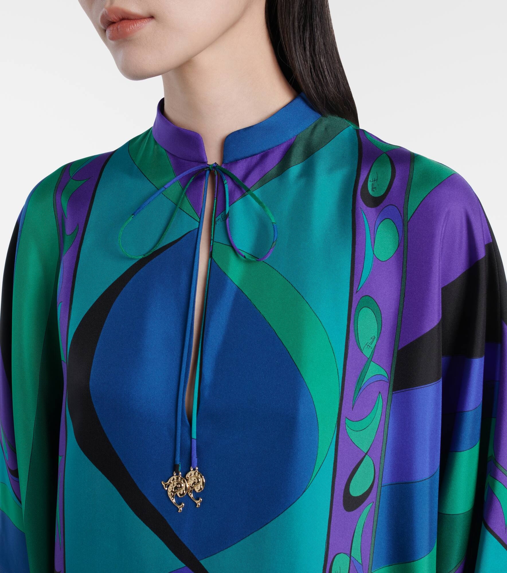 Iride silk kaftan - 4