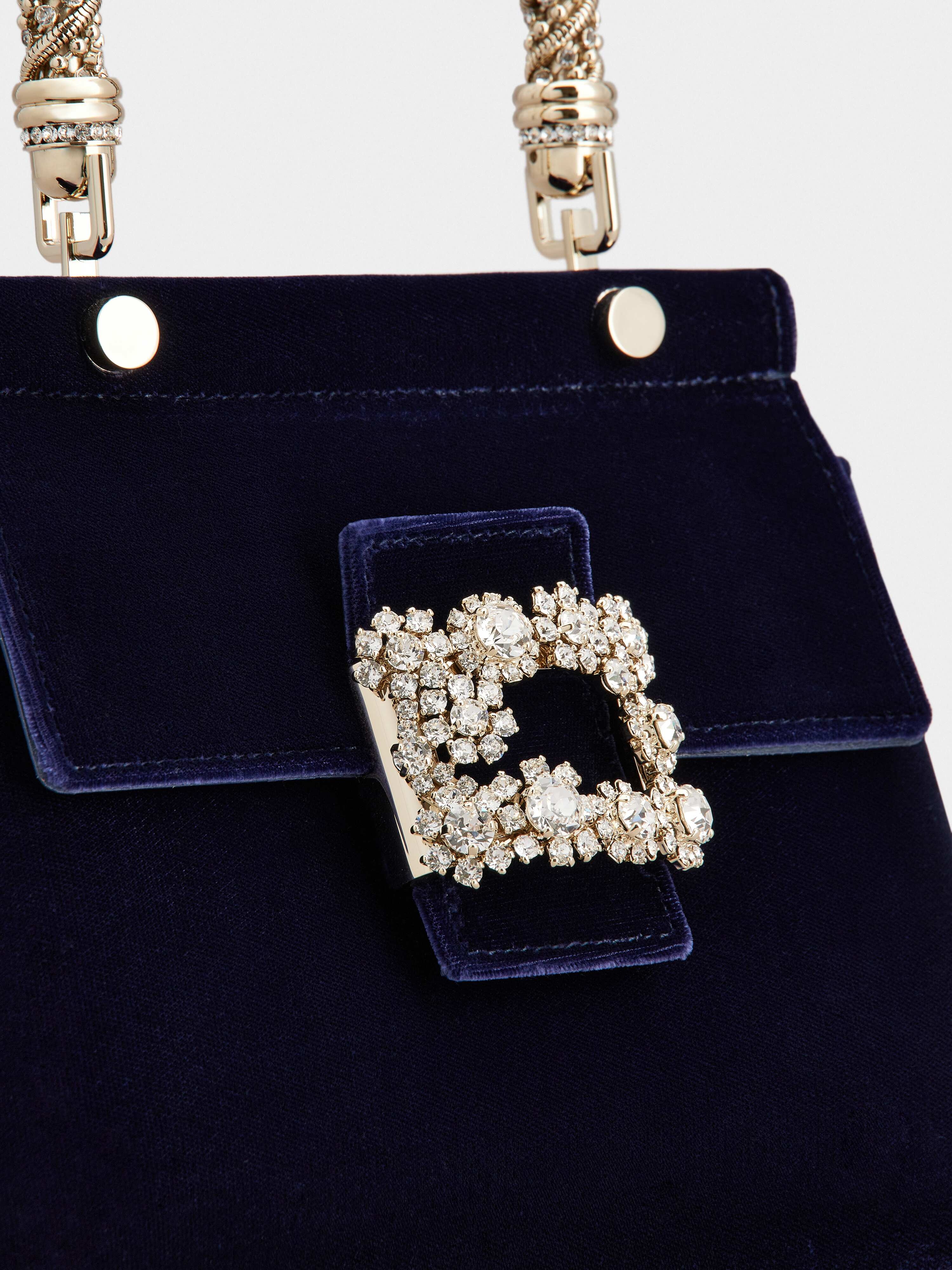 Roger Vivier Viv' Cabas Jewel Flower Strass Buckle Mini Bag