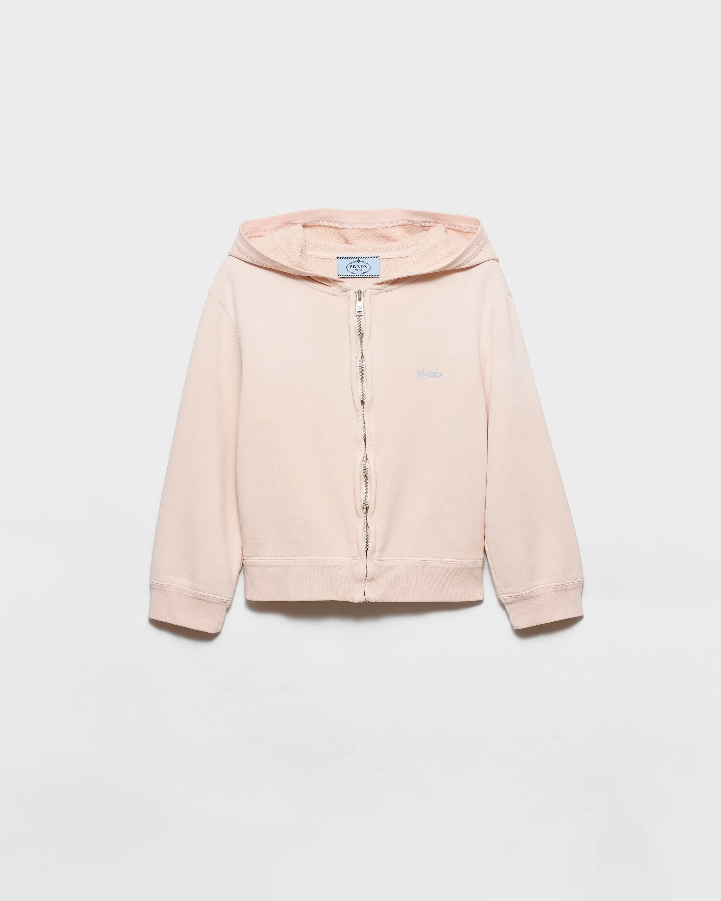 Cotton fleece hoodie zipper jacket - 1