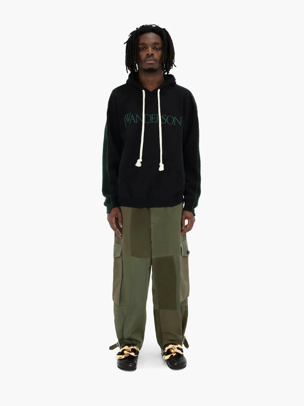 DECONSTRUCTED FLEECE BACK HOODIE - 2