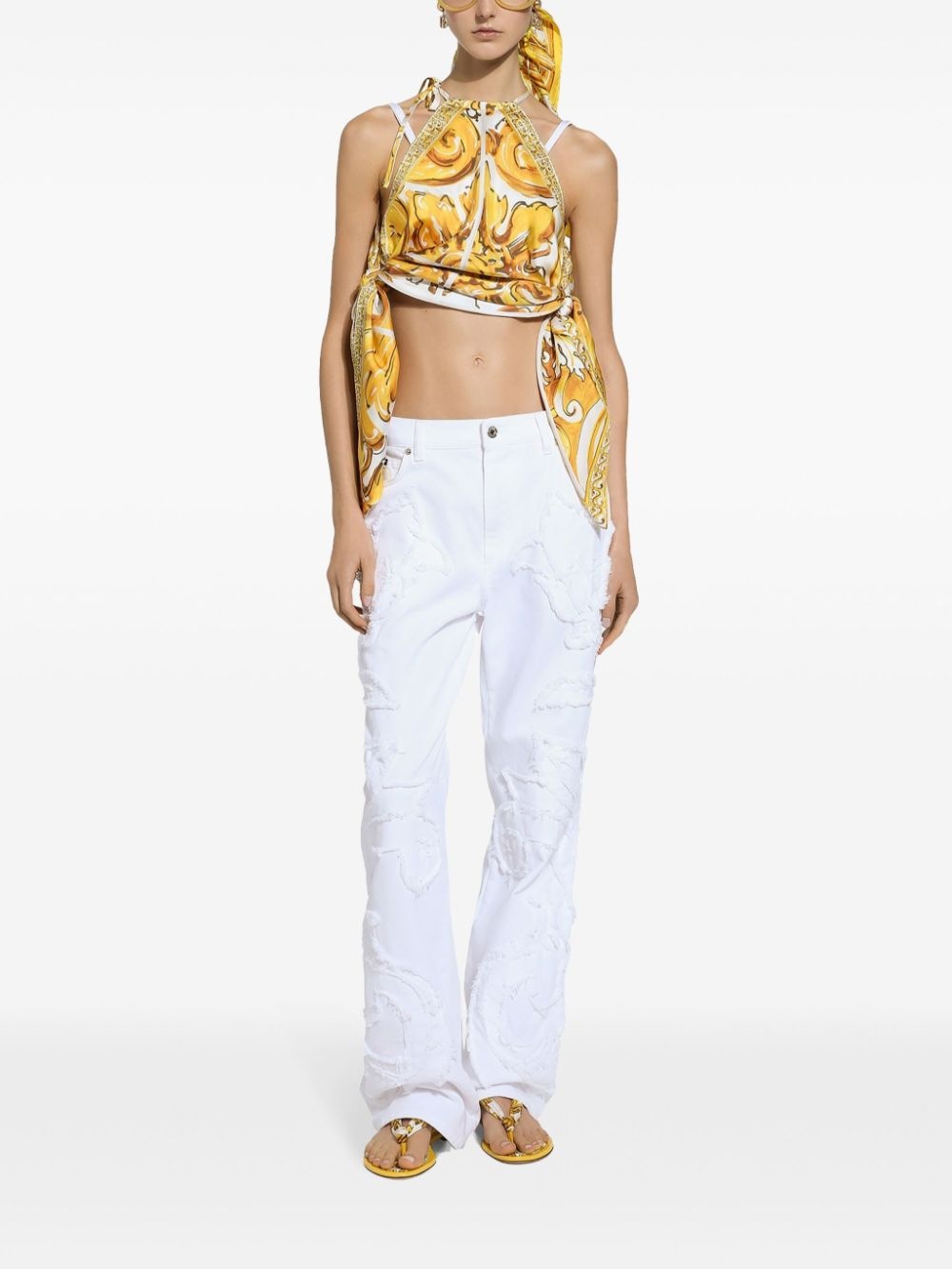 logo-patch boyfriend jeans - 3