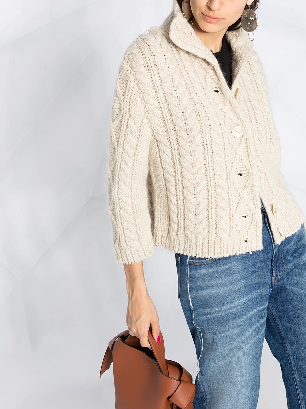 cable-knit cardigan - 5