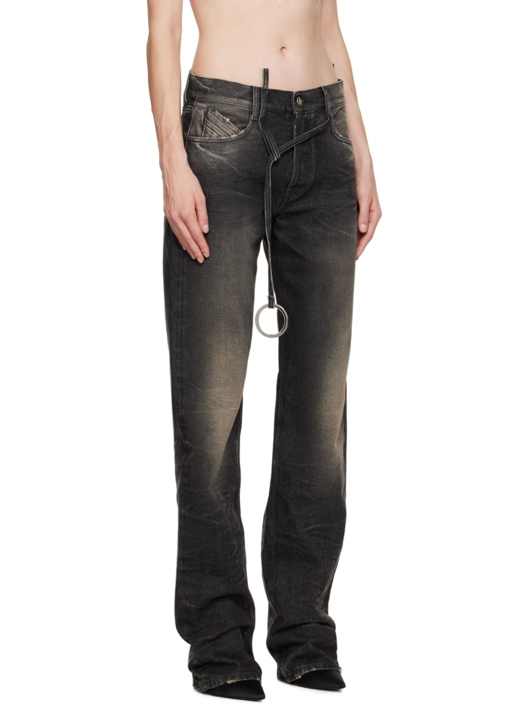 Grey Long Jeans - 2