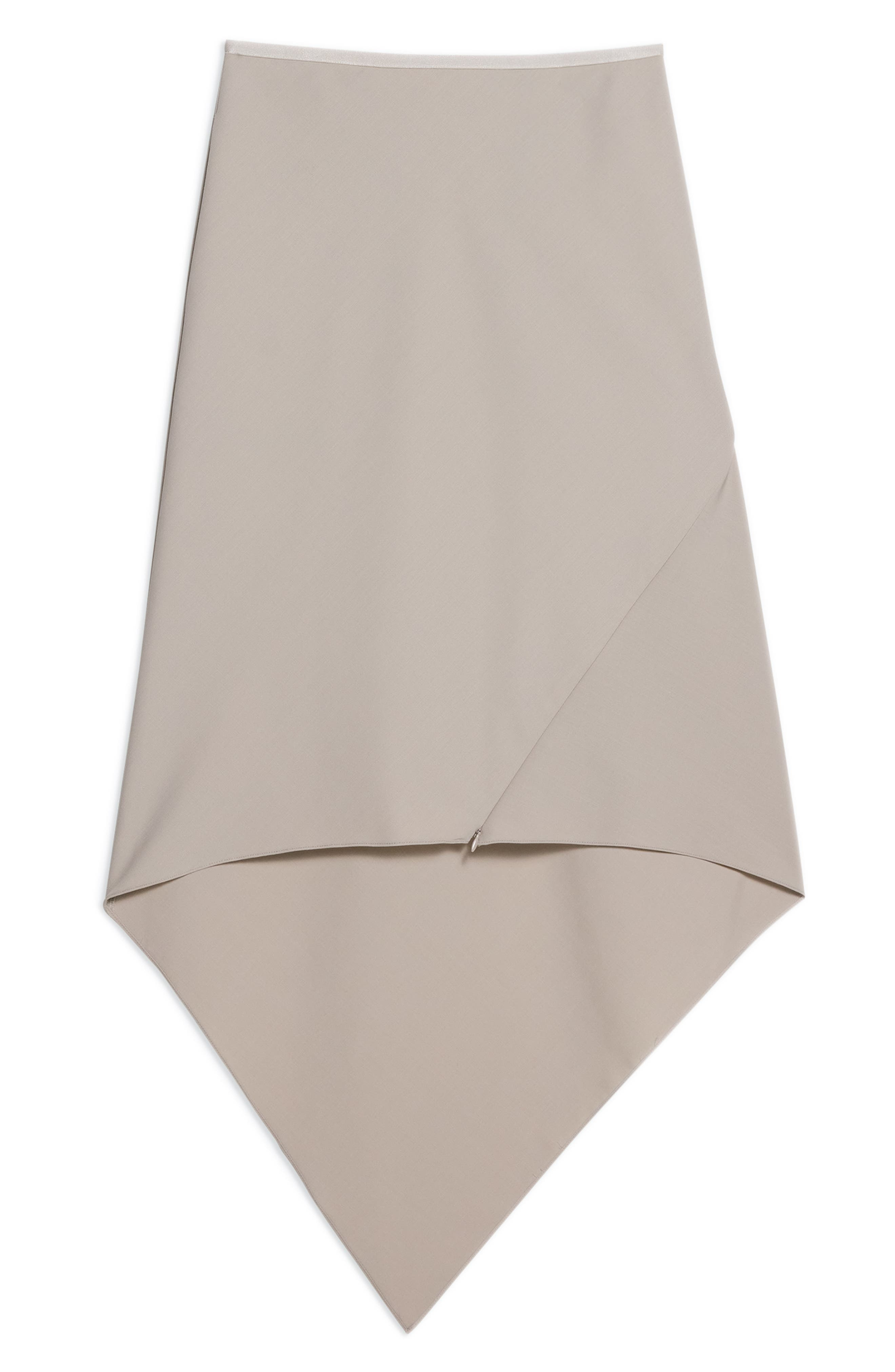 Scarf Hem Virgin Wool Maxi Skirt - 5