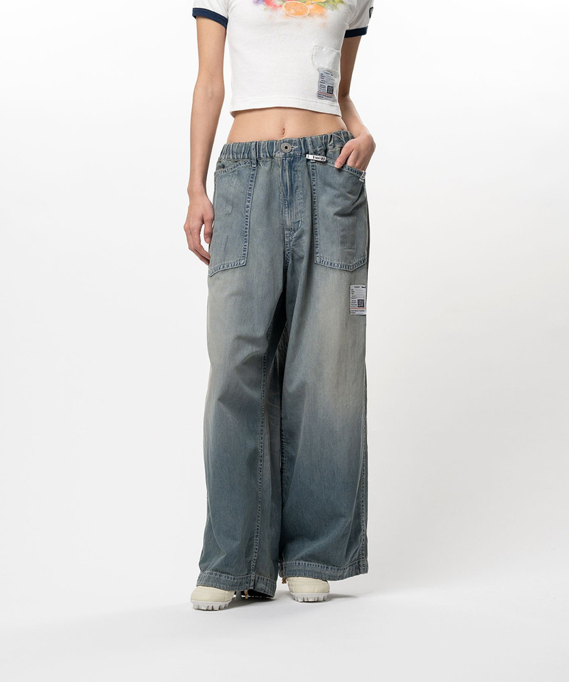 Light Denim Wide Pants 10