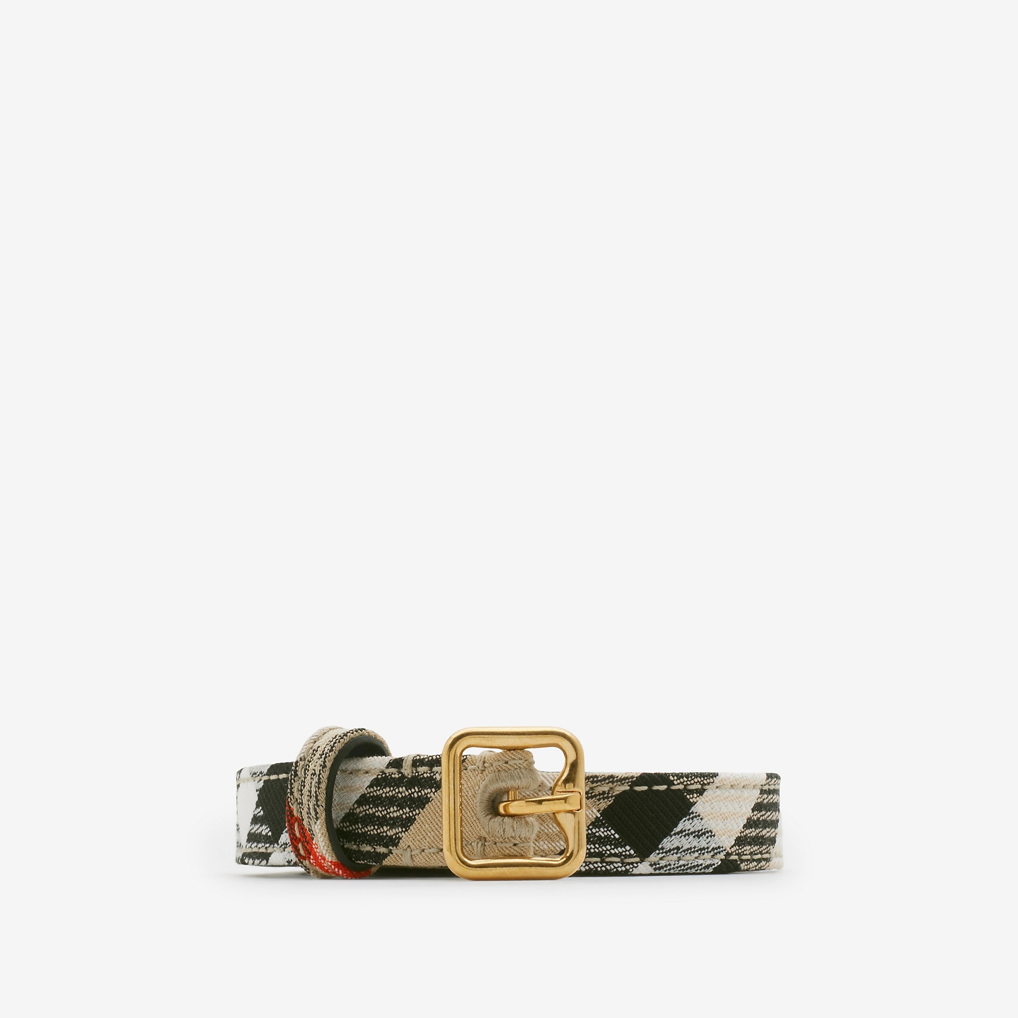 Thin Check B Buckle Belt - 1