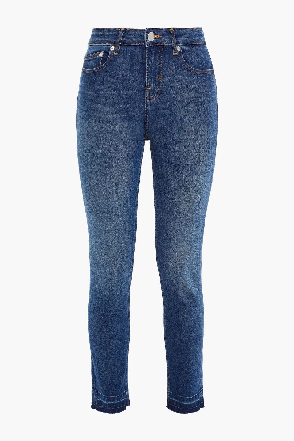 Frayed mid-rise skinny jeans - 1