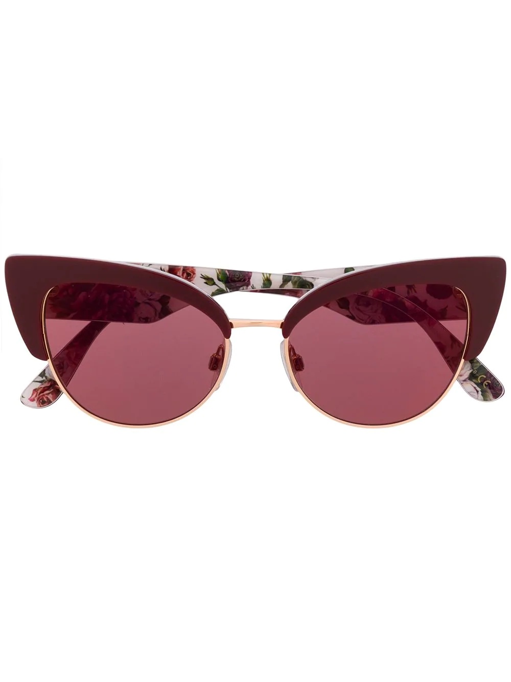 floral printed cat-eye sunglasses - 1