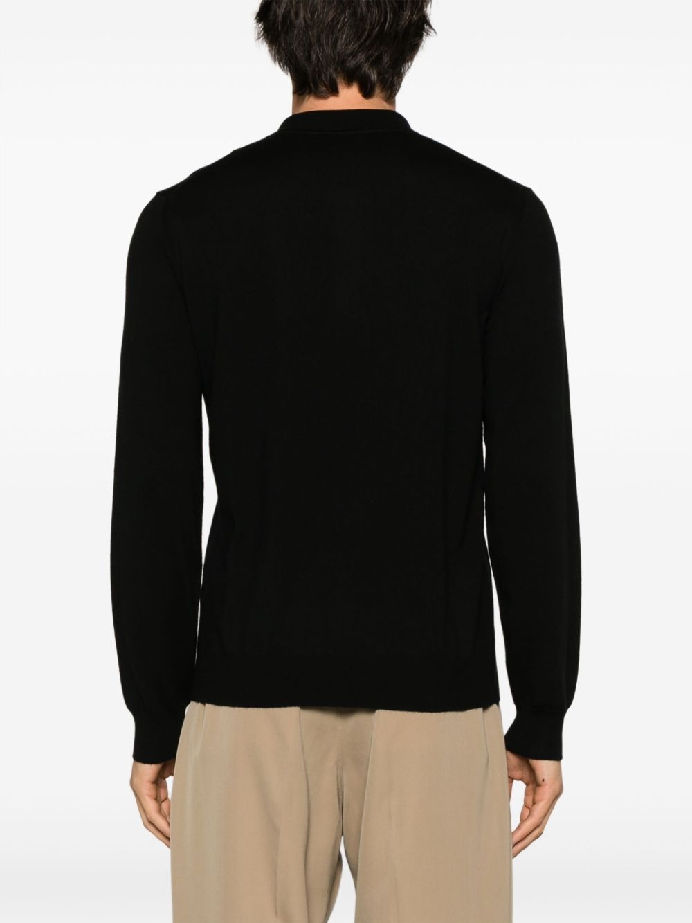 virgin wool polo sweater - 4
