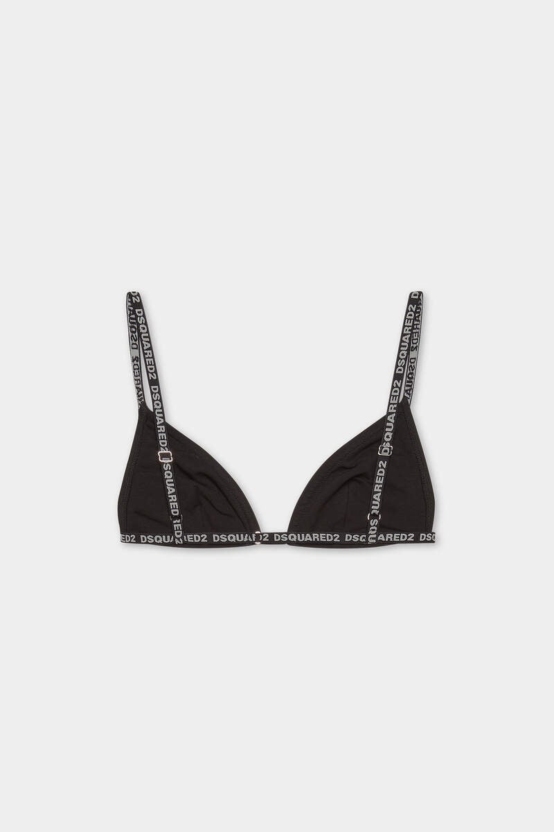 DSQUARED2 LOGO COTTON TRIANGLE BRA - 2