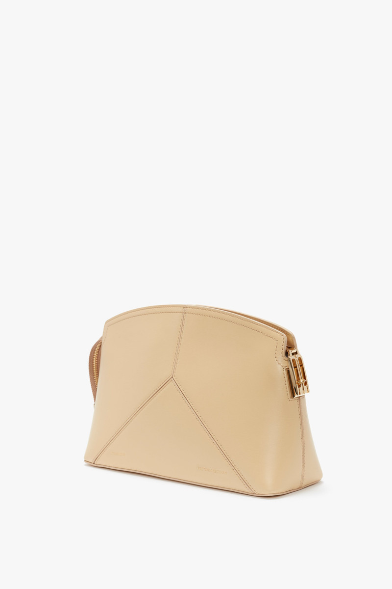 Victoria Clutch Bag In Sesame Leather 2