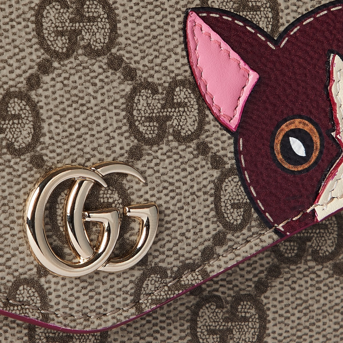 GG mini shoulder bag with cat detail - 5