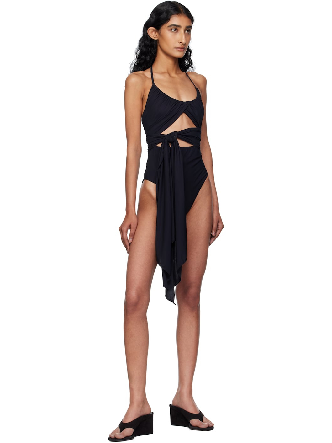 Black Cross Two-Piece Swimsuit - 4