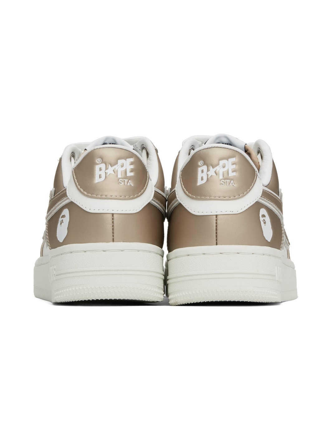 White & Gold STA #4 Sneakers - 2