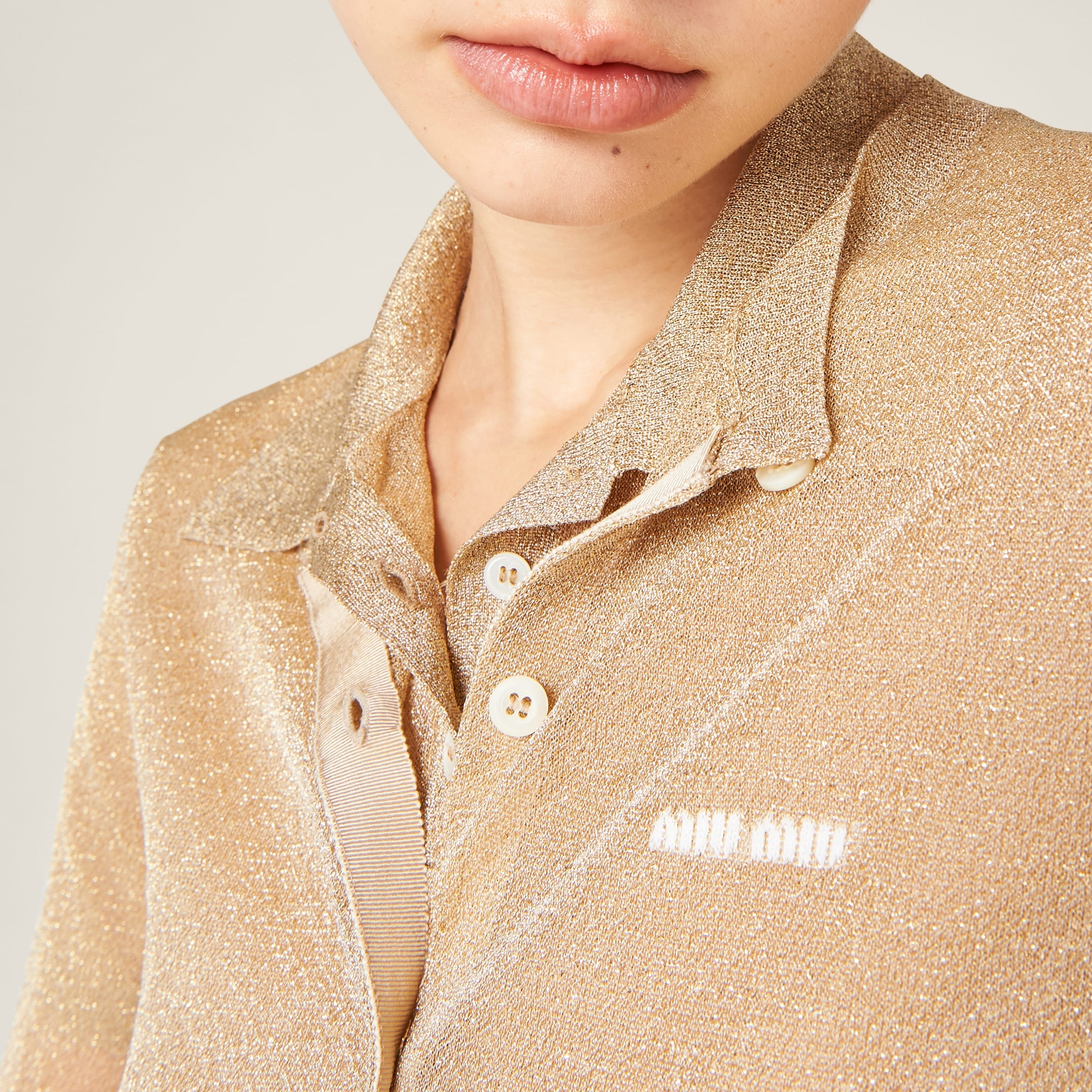 Lamé knit cardigan - 5