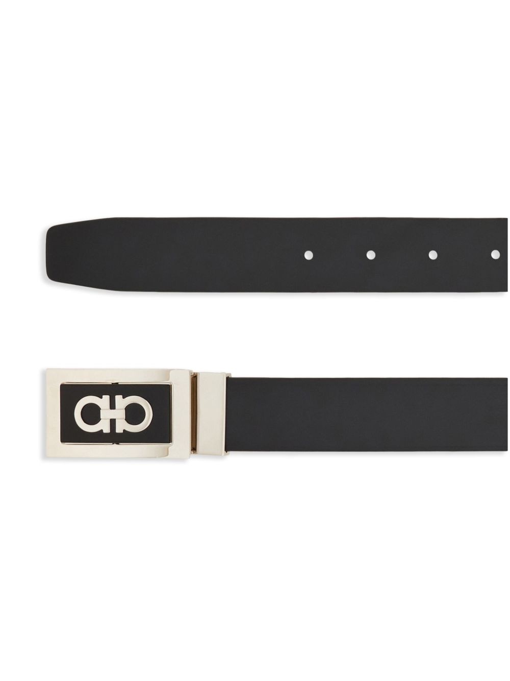 reversible-buckle leather belt - 2